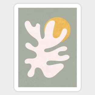 Abstract Shapes Botanical - Sage Green Sticker